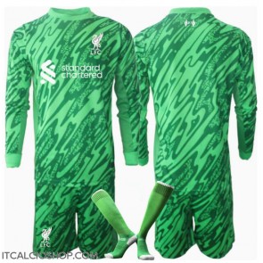 Liverpool Portiere Seconda Maglia Bambino 2024-25 Manica Lunga (+ Pantaloni corti)